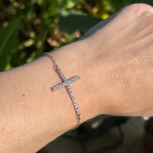 Bracelet croix Argenté